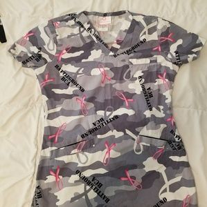 Breast Cancer scrub top